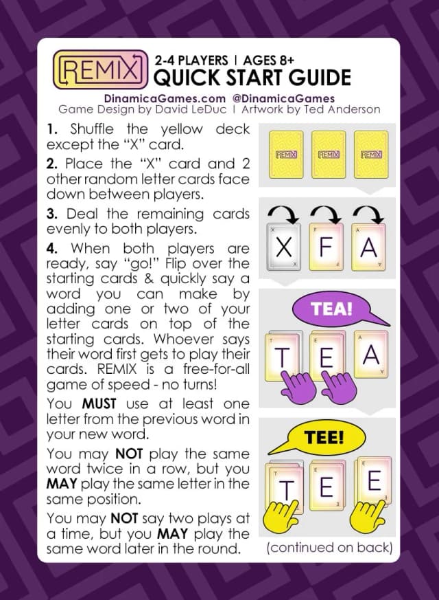 Remix rules card side 1